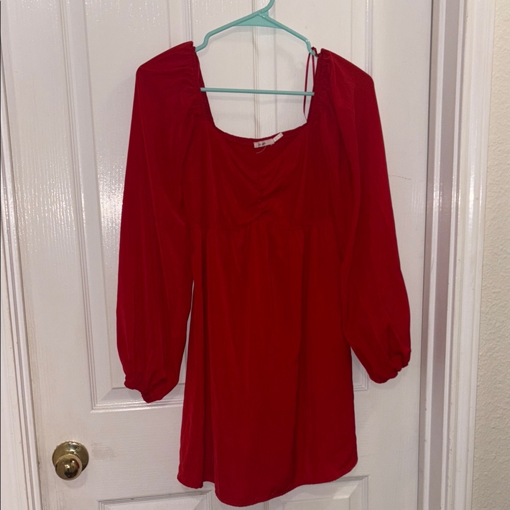 Francesca's Collections Vibrant Red Dress